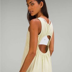 Lululemon *white* Pima Cotton open back Midi dress NWT